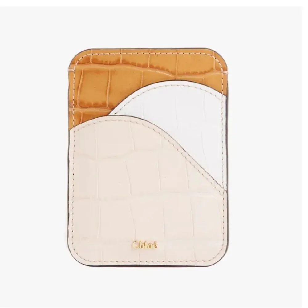 Chloe Walden Crocodile Embossed Leather Card Holder with box like new